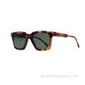 Mode Vintage UV400 Quadratische Acetat polarisierte Sonnenbrille